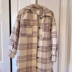 Light beige/Dusty rose H&M Shacket